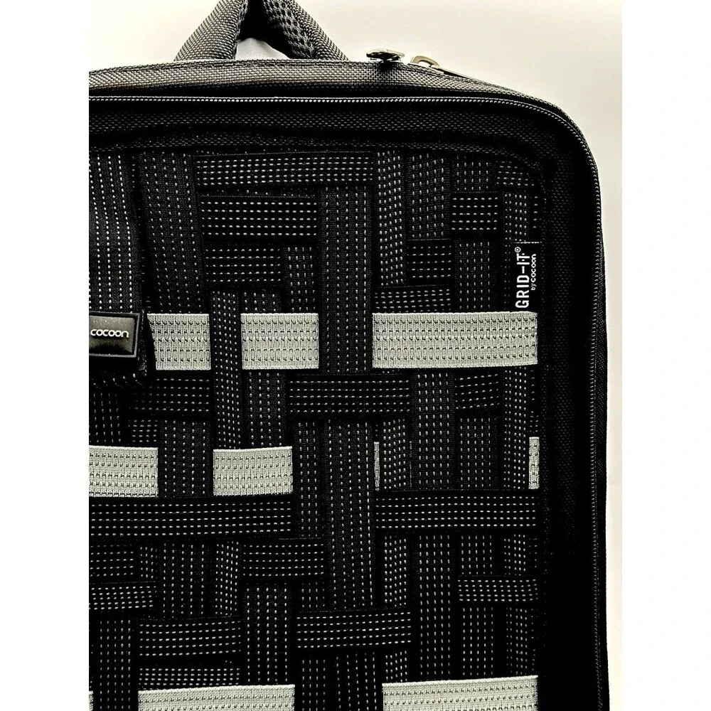 Cocoon Slim Tech 15.6 Laptop Backpack NBC Peacock Logo Grid-It Organizer Black